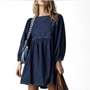 Free People "Get Obsessed Mini Babydoll Dress
